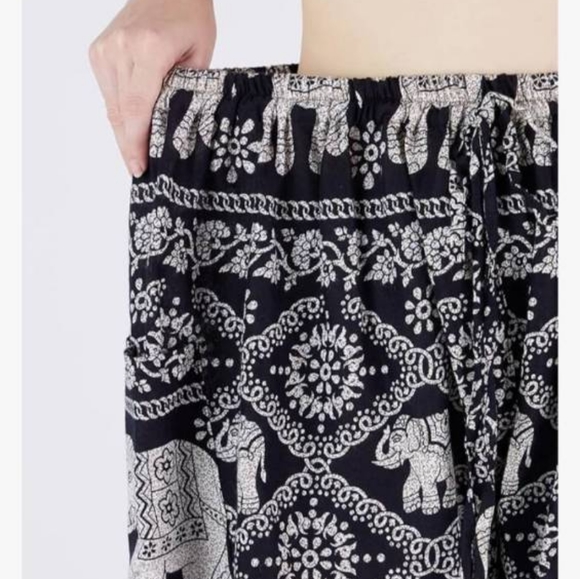 Lannaclothesdesign Woman's Elephant Hippie Boho Yoga Harem Pant - Picture 2 of 5